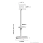 Portrait to Landscape Heavy Duty Mobile TV Cart with Shelf VESA 200x200mm Height Adjustable Rolling TV Stand for 10-42 Inch TVs 6