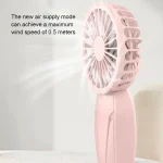 Portable Handheld Small Fan ABS Lightweight Cute Appearance USB Rechargeable Mini Fan For On Go Cooling Portable Mini Pocket Fan 2