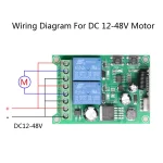 Universal DC12V- 48V 433Mhz  2CH Multifunction Receiver Module RF Wireless Remote Control Switch Relay Garage Motor Light Diy 4