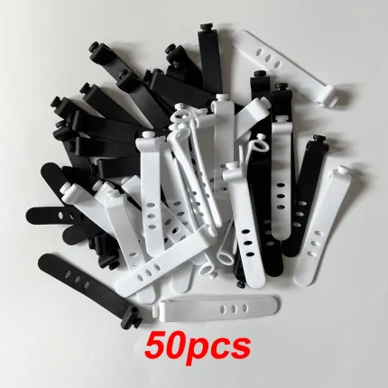 50pcs Cable Organizer Ties Clip Charger Cord Management Silicone Wire Manager Mouse Earphone Holder Data Line Winder Straps