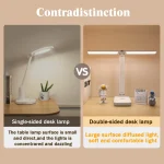 LED Desk Lamp 3 Levels Dimmable Touch Night Light USB Rechargeable Eye Protection Foldable Table Lamp For Bedroom Bedside Desk 4