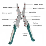 18 In1 Foldable Wire Stripper Multifunctional Plier With Crimper Cutter Shearing Screw Gripping For Electric Cable Portable Tool 6