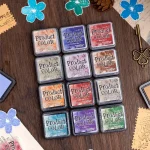 6 Pcs Multicolor Ink Pad Set Water Based for Stamping Student Planner Handmade Craft Journaling Scrapbooking Stationery Supplies