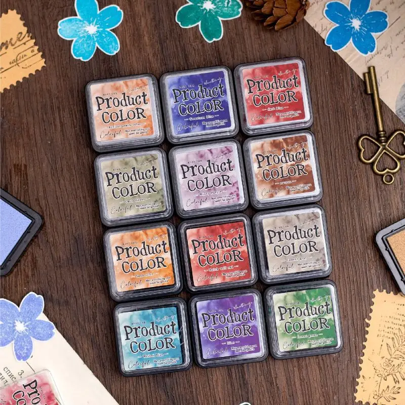 6 Pcs Multicolor Ink Pad Set Water Based for Stamping Student Planner Handmade Craft Journaling Scrapbooking Stationery Supplies 6 Pcs Multicolor Ink Pad Set Water Based for Stamping Student Planner Handmade Craft Journaling Scrapbooking Stationery Supplies