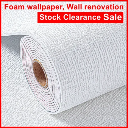 White Foam 3D Wall Sticker Thicken Waterproof Self-adhesive XPE Foam Wallpapers For Living Room Bedroom Home Decorative Stickers