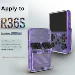 R36S Handheld Game Console Protective Cover Portable Back Protective Case game console accessories storage transparent case