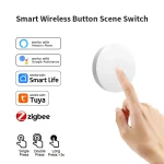 Tuya ZigBee Smart Wireless Button Scene Switch Smart Life App Remote Control For Google Alexa Wait Voice Assistant Home Office 6