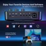 MAONO G1 NEO Gaming Audio Mixer,Custom Sound Effects RGB Streaming with XLR Microphone Audio Interface,for Game Voice,Podcast 6