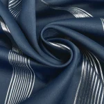 4PCS Blackout Curtains Grommet Thermal Insulated Room Darkening  With Wave Foil Printed For Bedroom 3