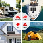 DOKIO 18V 100W/200W/400W Flexible Solar Panels Waterproof Monocrystalline Solar Panel Camping RV Home Charge 12V 6