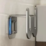 Non Perforated Simple Shoe Storage Rack Bathroom Door with Drainage on The Back Wall Bathroom Slipper Rack Wall Mounted Hook 2