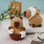 Capybara crochet Kit, Cute Animal Crochet Kit set, Christmas Gift, Crochet kit for Beginners, Crochet Kit for craft lovers 4