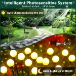 8pcs Outdoor Lights Solar Lawn Lamp Garden Lamp LED Wind-driven Firefly Ground Plug Lamp for Garden Lawn Landscape Holiday Light 2