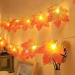 1pc 10/20 LED Maple Leaf String Lights Battery Powered Fairy Lights For Home Party Holiday Arrangement Scene Outdoor Decoration 2