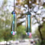 2 pcs sun catcher window prism pendant, Crystal rainbow manufacturing garden hanging ornament, home, garden art decoration 5