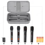 Wireless Microphone Case for JBL PartyBox Wireless Two Microphone System Singing Karaoke Dual Mic Handheld Travel Storage Bag 2