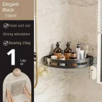 NEW 3/2/1 PCS Adhensive Bathroom Shampoo Holder Shower Caddy Shelves Storage No Drill Shelf Corner Towel Holder Shelves For 6