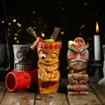Hawaii Ceramic Tiki Mug Creative Cocktail Cup Easter Island Tiki Mugs Halloween Gift for Bar Tool 3