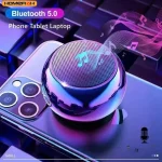 Wireless Bluetooth Speaker Portable Small Steel Gun Metal Heavy Stereo Surround Subwoofer Outdoor Mini Bluetooth Small Speaker