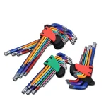 Allen Key Set L Wrench Kit For Allen Screw 9PCS Long Arm Hex Key Set 1.5mm To 10mm Hexagon Spanner Hand Tools For Bicycle Repair 2