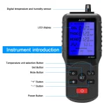 8in1 Air Quality Tester CO2 Meter Gas Analyzer CO2 Sensor TVOC Meter Carbon Dioxide Sensor Temperature Humidity Measuring Device 4