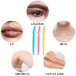 10/40Pcs Eyebrow Trimmer Face Blade Shaver Portable Eye Brow Epilation Hair Removal Safety Eyebrow Cutting Woman Makeup Tools 4