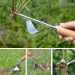 Manual Weeding Machine Set: Mower Sickle + Road Crack Weeding Tool + Garden Hand Shovel - Heavy Duty Carbon Steel for Outdoor & 5