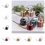 Stainless Steel Watering Can Comfortable Large Capacity Watering Pot Rustproof Leakproof 1.3L Spray Kettle Vegetable Planting 5