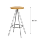 Nordic Modern Bar Stools with Round Seat  Luxury Counter Height Kitchen Island Stools for Home Bar & Restaurant Bar Furniture 6