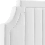 Alyona Channel Tufted Performance Velvet Full/Queen Headboard In White,customizable 6