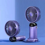Portable Handheld Personal Rechargeable Fan LED Digital Display 90°Adjustable  Rechargeable Fan , 5 Speed Wind Mini Aromatherapy