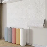 1/2.8/10m 3D thick adhesive wallpaper linen diatom mud wall sticker decoration renovation collision-proof home decoration