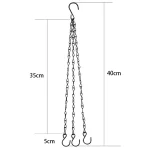 40cm Imitation Rattan Hanging Basket Flower Pot Chain With 3 Hooks Basin Hydroponic Plants Plant Grow Basin Home Garden Decor 6