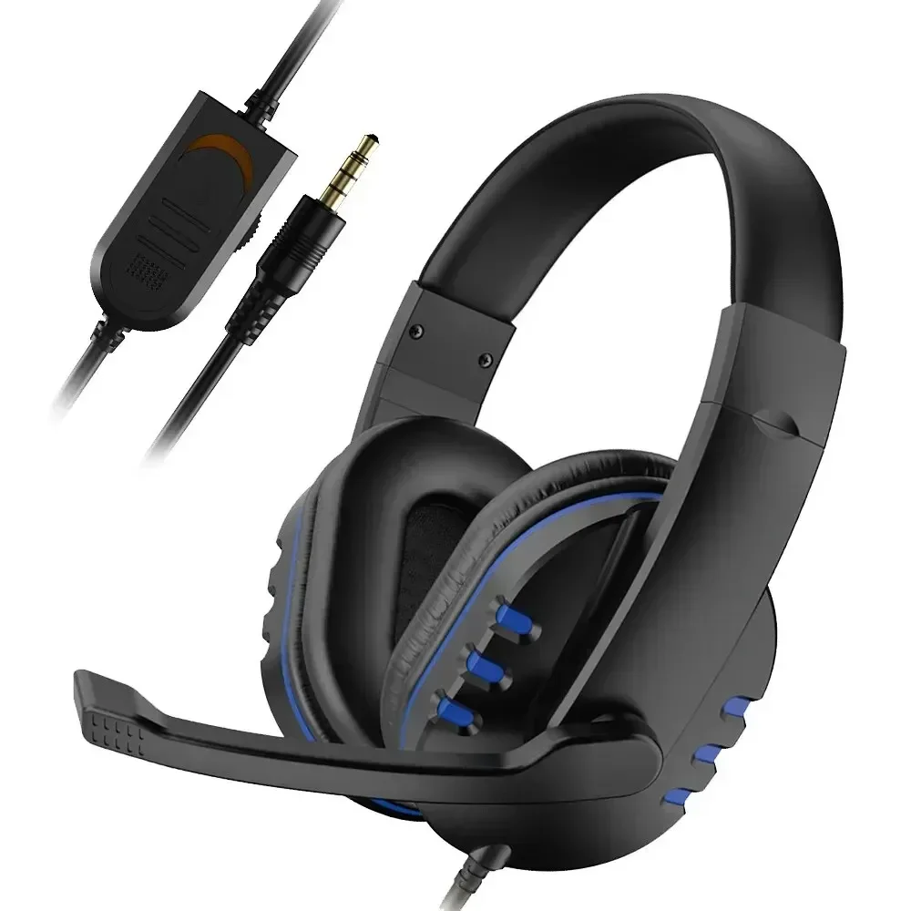 3.5mm Headphones Wired Gaming Headset Earphones For PS4 Play Station 4 Game PC Chat Headset With Microphone 3.5mm Headphones Wired Gaming Headset Earphones For PS4 Play Station 4 Game PC Chat Headset With Microphone