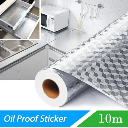 Waterproof Brushed PVC Gold Silver Wall Sticker Wardrobe Cabinet Self Adhesive Furniture Wallpaper Old Fridge Refurbishment Film