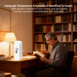 Tuya Zigbee 3.0 Mini Temperature And Humidity Sensor Indoor Smart Home Thermometer Hygrometer Remote Work With Z2M Smart Life 3