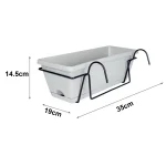 Hanging Planter for Balcony Railing Plant Basket Fence Planter Home Decor Window Box Planter Flower Pot for Garden Deck Yard 6L 6