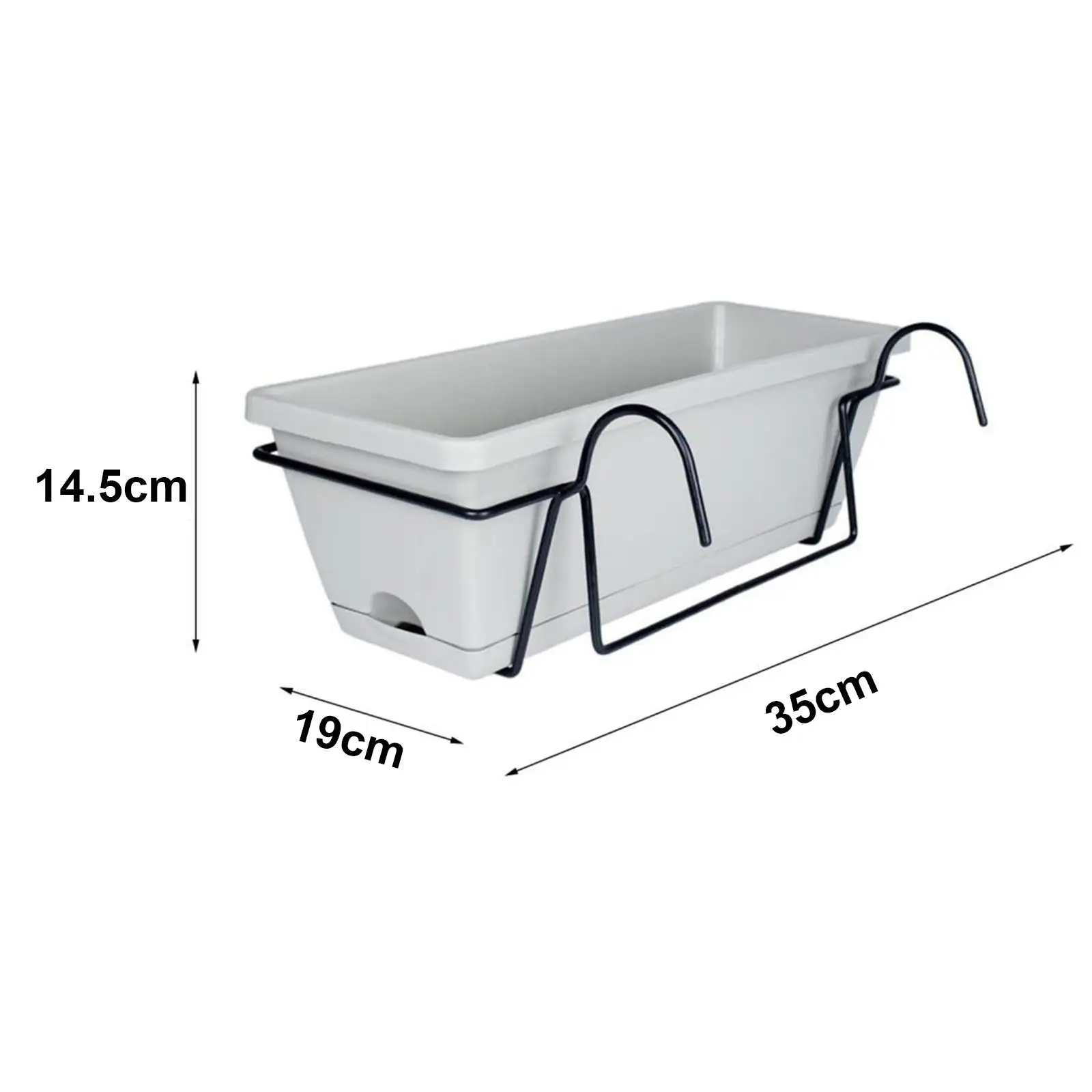 Hanging Planter for Balcony Railing Plant Basket Fence Planter Home Decor Window Box Planter Flower Pot for Garden Deck Yard
