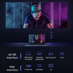 HDTV Male to VGA Male 1080P 60Hz HD Compatible Cable to VGA Adapter Digital to Analog for Computer Laptop 4