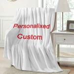1 Piece of Customized Personalized Blanket Upload Pictures DIY Flannel Blanket - Customized Warm Photos, Soft and Warm, Suitable for Sofa, Bed, Office, Car and Outdoor Travel - Halloween, Thanksgiving, Birthday, Wedding, Couple, Valentine's Day, Graduation, Party Festival Perfect Gift for Men and Women 4