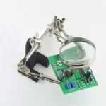 Soldering Iron Station Stand With Welding Magnifying Glass Clip Clamp Third Hand Helping Desktop Magnifier Soldering Repair Tool 4