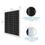 Renogy Solar Panel 50 Watt 12 Volt, High-Efficiency 50W Solar Panel Monocrystalline PV Module Power Charger for RV Marine 2
