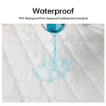 Waterproof Throw Mattress Cover Bed Fitted Sheet Mattress Protector Single/Double/140/160 Muti Size  Gray/White 6
