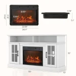 Fireplace TV Stand for TVs Up to 65 Inch, Electric Fireplace TV Console w/Remote Control, Overheat Protection,, Customized 4
