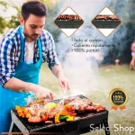Portable BBQ Charcoal Grill Stainless Steel Small Mini BBQ Tool Kit Outdoor Cooking Camping Picnic Beach Portable BBQ 3