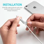 10PCs Cable Protector cover silicone bobbin winder for iPhone 13 Samsung S21 Xiaomi Poco cable charger cable cord organizer clip 3
