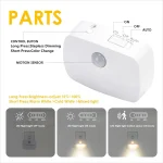 LED Night Light EU Plug In Smart Motion Sensor Light 220V Wall Lamp for Home Aisle WC Hallway Stair Kitchen Bedroom Night Lamp 4