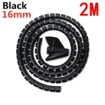 1.5/2m 10/16 mm Flexible Spiral Cable Organizer Storage Pipe Cord Protector Management Cable Winder Desk Tidy Cable Accessories 3