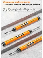 USB Wireless  Digital Electric Soldering Iron Kit  Cordless Adjustable Temperature 300-450℃ Smart Welding Solder Tool 3