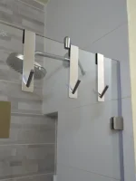 Stainless Steel Over Glass Door Shower Door Back Shower S-Shape Towel Hooks Bathroom Bathrobe Hanger Holder Rack 3